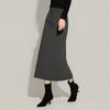 Tatu Autumn/Winter Back Slit Straight Mid-length Skirt