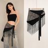 Self-tie Triangle Hip Scarf Leopard Print Beach Cover Up Fashion Waist Wrap Skirt Beach Wear