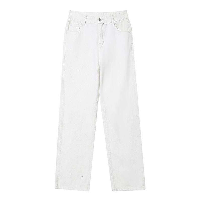 Women's High Waist Straight Wide Leg Jeans - Plus Size, Slimming, Casual, Versatile - 2024 Spring/Autumn Collection