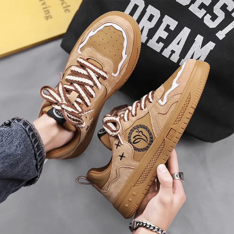 Мужские кроссовки для крикета осень/зима новые из натуральной кожи матовые низкие — фото 4