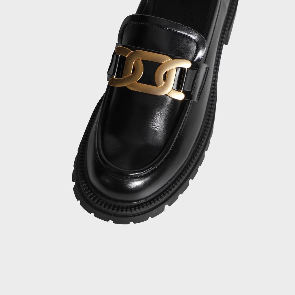 Fashion Huizhou women's shoes comfortable thick heel British style black small leather shoes spring and summer new loafers platform shoes women