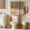 Bathroom Vanity Unit, 2 Doors, Open Shelf, Bamboo