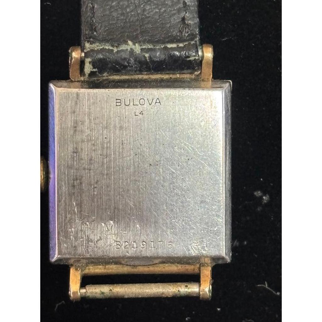 Used BULOVA manual winding watch square case working item