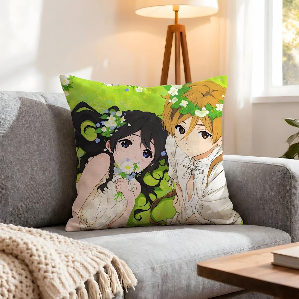 Anime Tamako Market Cushion Cover 1Pcs Decorative Covers Soft Cushion Case For Sofa Couch Decor 40X40 45X45 Pillowcases