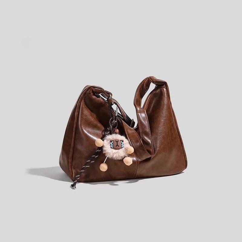 New Retro Bag Versatile Shoulder Messenger Bag Fashionable Large Capacity Commuter Casual Tote Bag