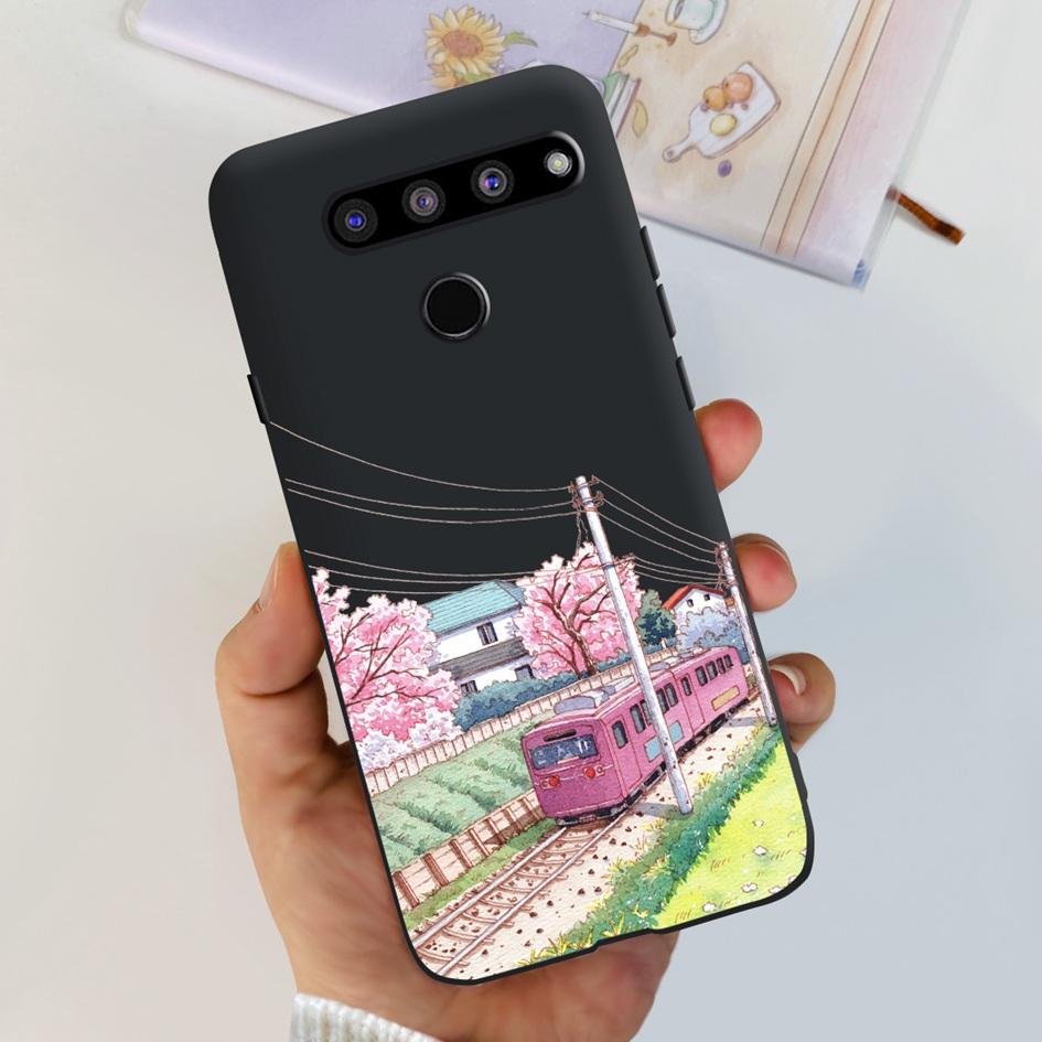 For LG V35 ThinQ Case Cover For LG V40 V50 V50S ThinQ Shockproof Silicone Cases Fashion Flower Soft Funda For LGV50 ThinQ Bumper