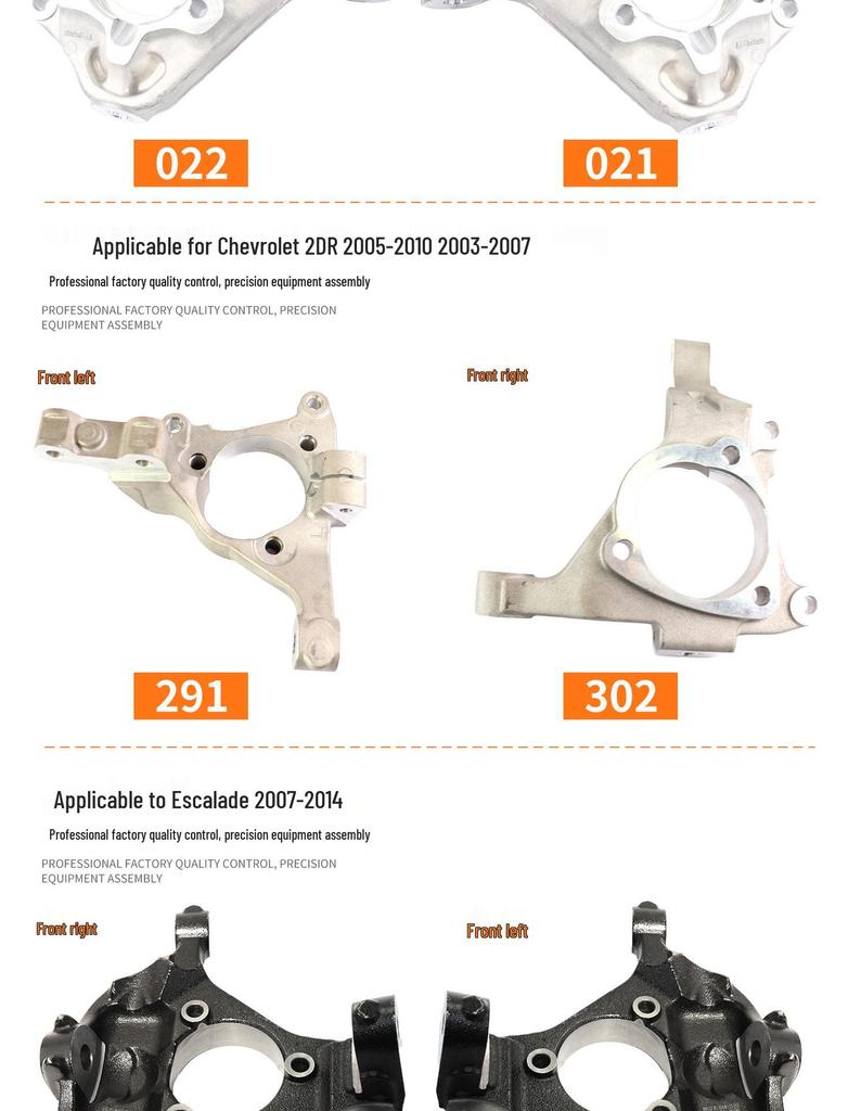 Front Side Steering Knuckle Assembly for Buick Envision, Chevy Cavalier, Cadillac Escalade