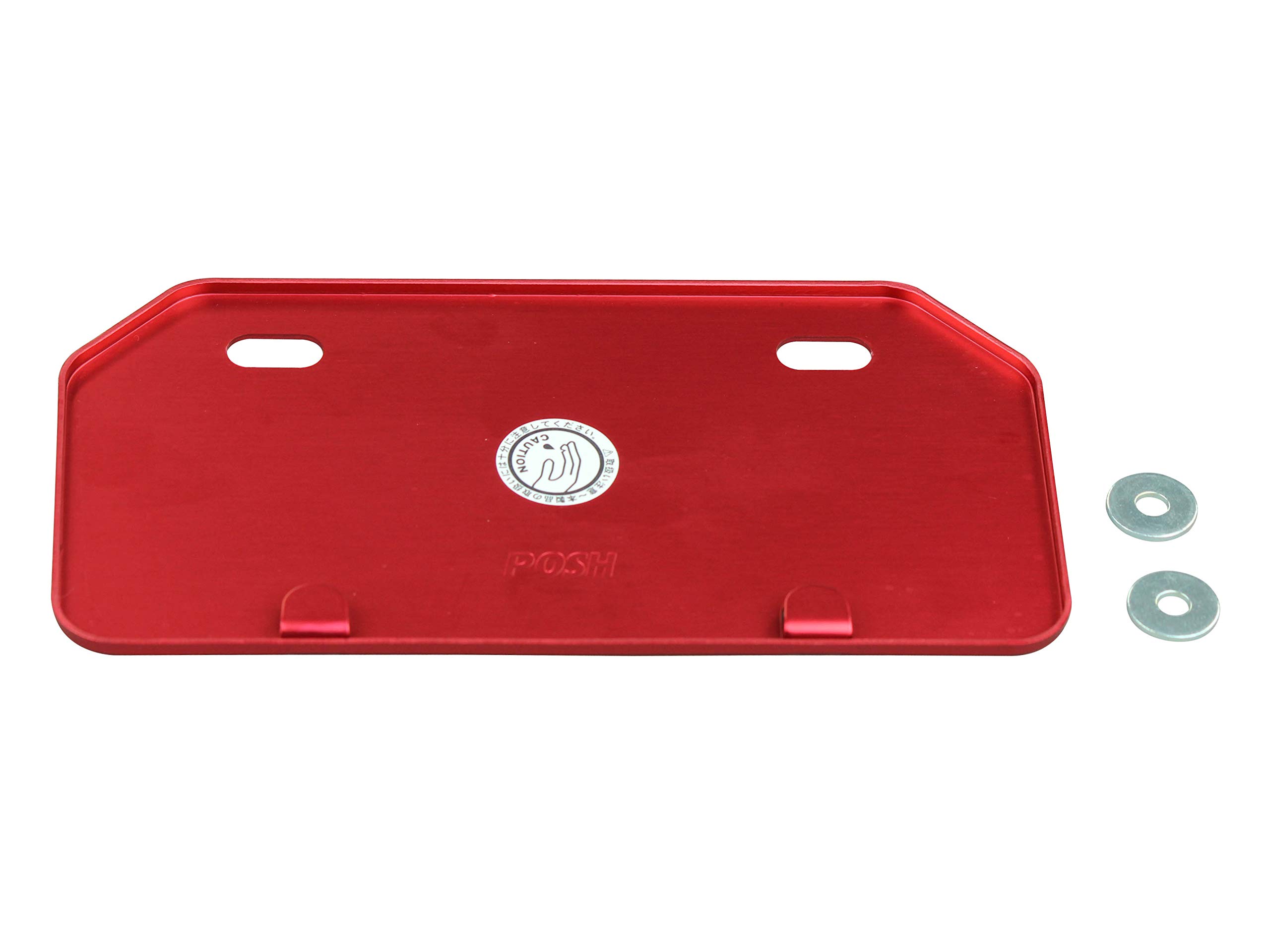 

POSH FAITH Motorcycle Aluminum License Plate, Mountain Shape, for 125cc or under (Mountain Shape), Red, 500192-02-10