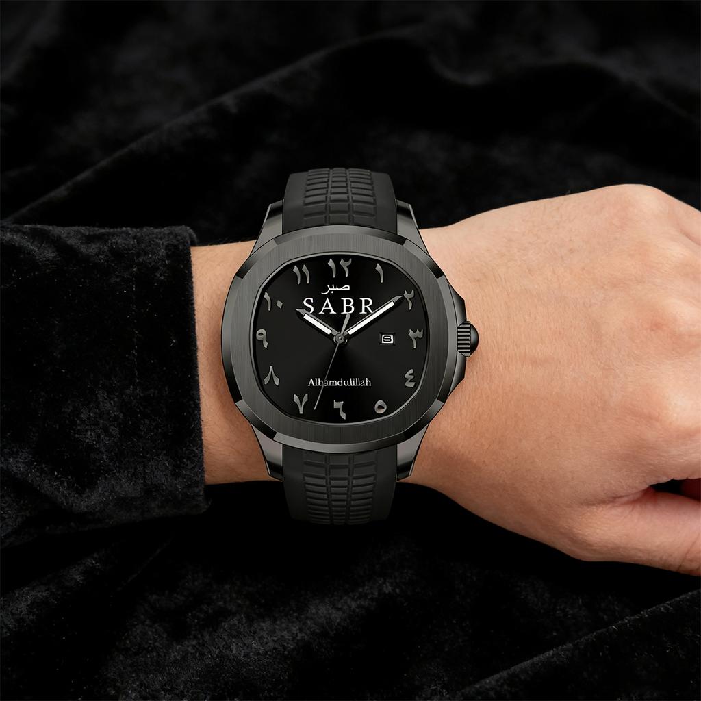 Sabr's New Men's Handsome Hand Grenade Silicone Strap Waterproof Quartz Watch Arabic Sports Watch Student Watch