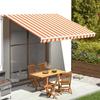 Replacement Fabric for Awning - vidaXL - Yellow and Orange - 4x3 M - 100% Polyester - UV Resistant
