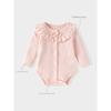 New Stylish Autumn Jacquard Pure Cotton Baby Romper Versatile for Young Girls Sweet and Cute Baby Clothes