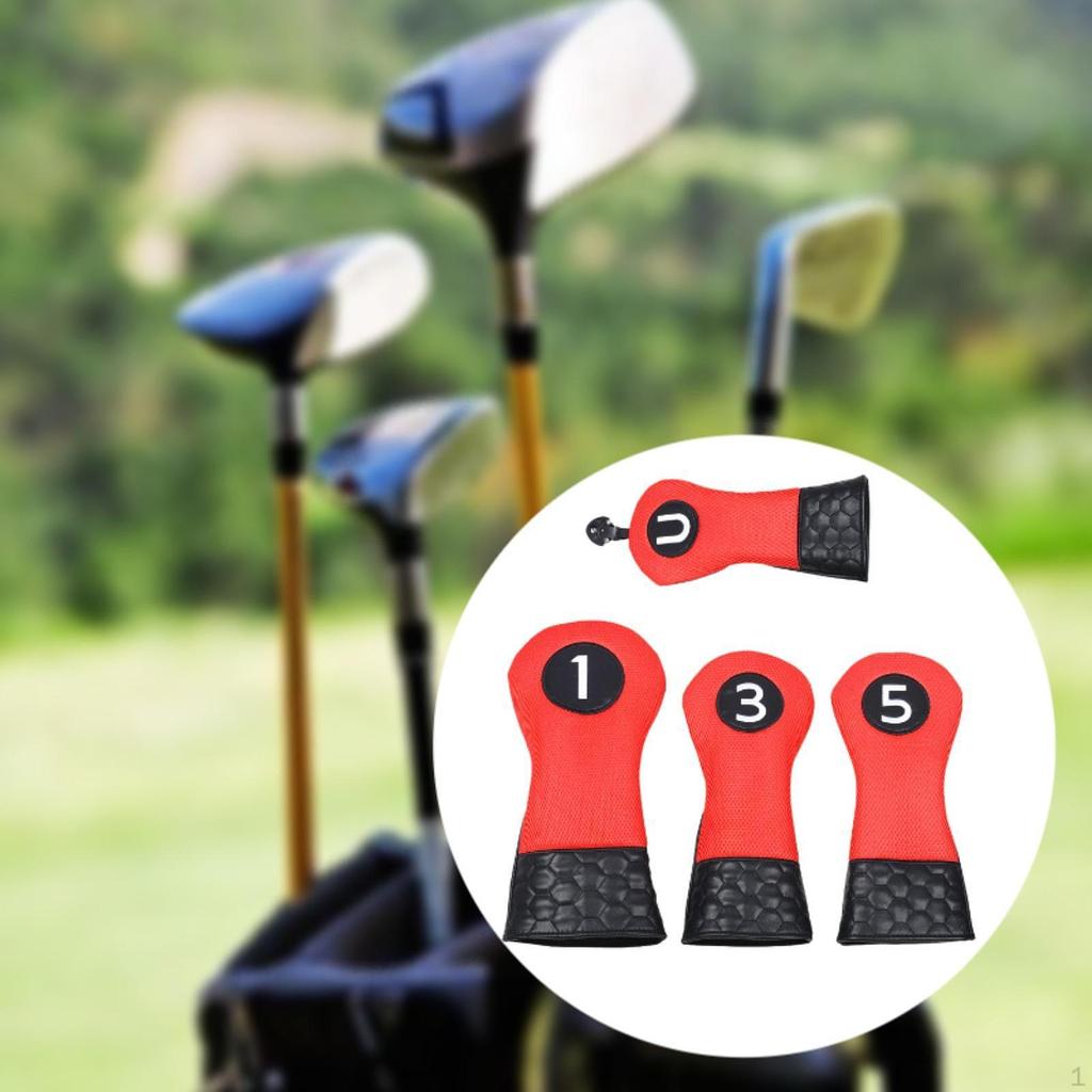 4 st golfklubbhuvudskydd, skydd för golfare, utrustning, huvudskydd, skyddshylsor