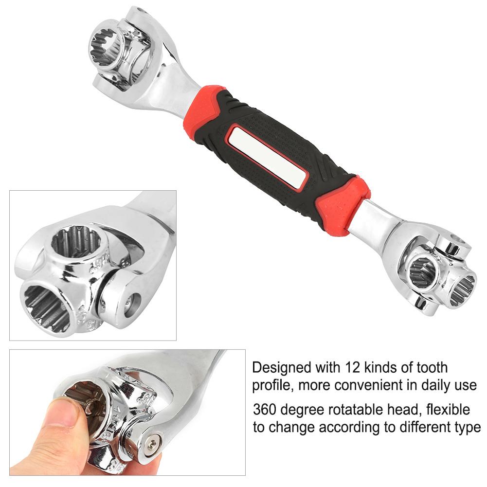 8 In 1 Multifunctional 360 Degree Casing Socket Ratchet Wrench Tool Set
