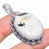 Plume Root Jasper Gemstone 925 Sterling Silver Jewelry Pendant 1.89" SU-7139