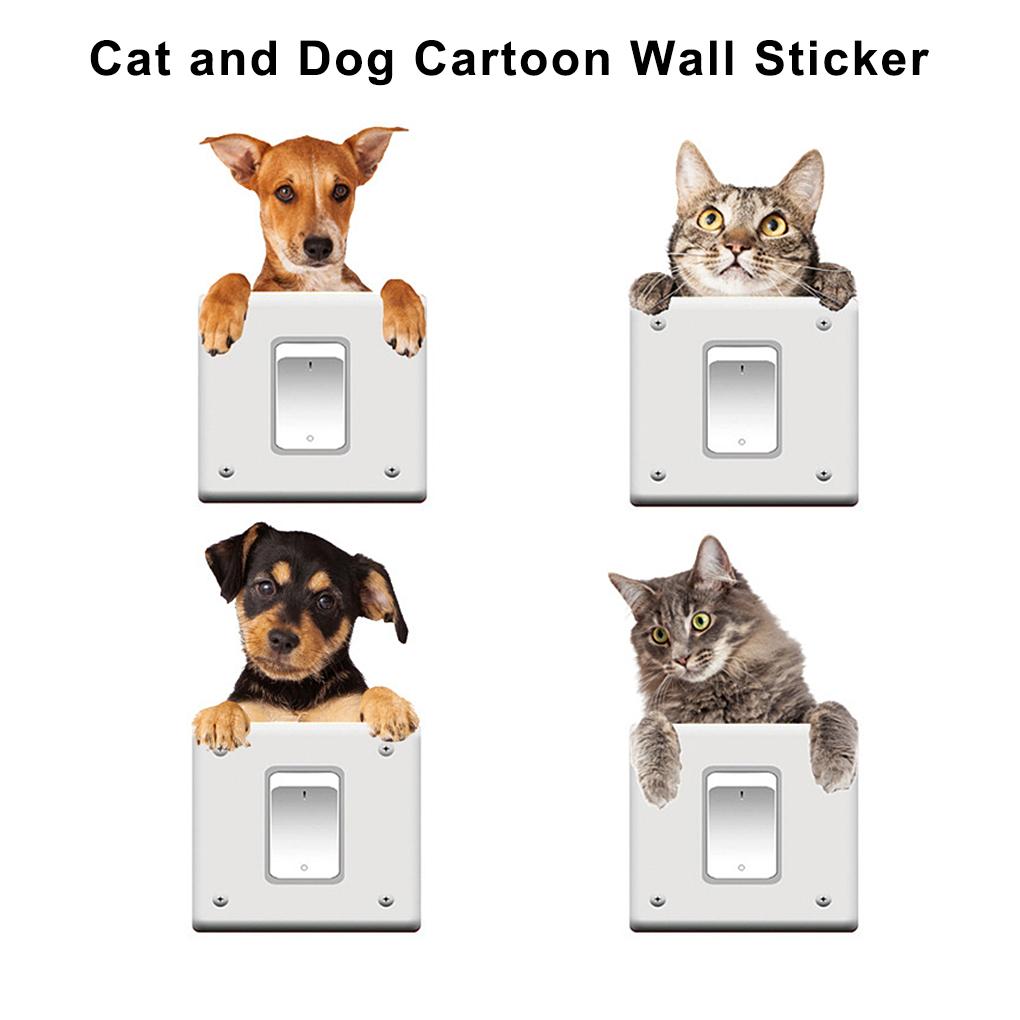 Home Office Hotel Removable Animal Switch Sticker Living Room Kitchen Bathroom Wall Decal Self-adhesive Decoration