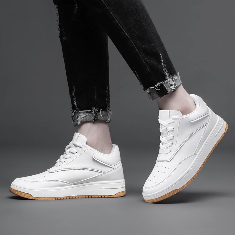 Genuine Leather All-match Men Sneakers 2024 Classic Lace-Up Skate Shoes Men New Arrival for Men Fashion Men Outdoor Casual Shoes