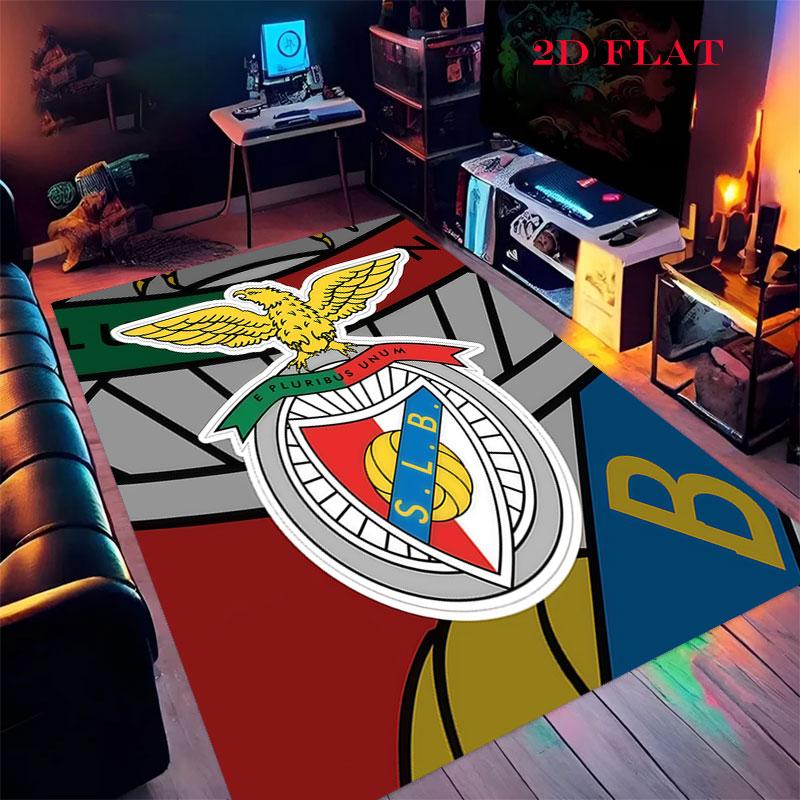 S.L. Tappeto Tappeto Poster Benfica per Soggiorno Camera da Letto Casa Decorazione Divano, Tappetino Antiscivolo per Giochi Bambini