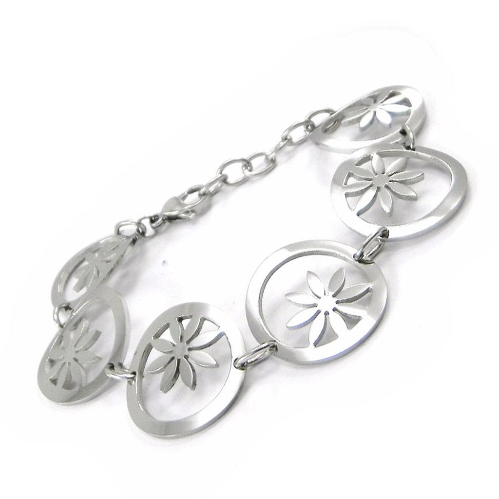 Les Trésors De Lily [I1135] - Bransoletka Stalowa 'Vahiné' Srebrna