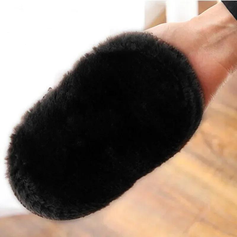 Shoes Gloves Shoe Care Shoe Cleaning Agent Soft Wool Plush Random Color Polishing Gloves Shoe Wiping Care
