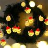 1pc 10/20 LED Christmas Snowman & Joker & Bear String Lights Battery Powered Fairy Lights For Indoor Outdoor Holiday Party Decor