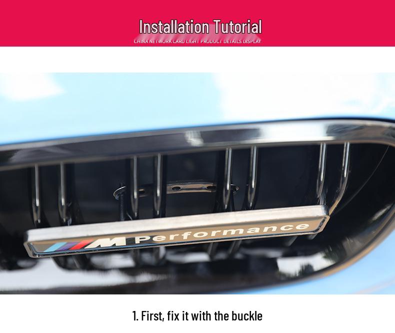 Mustang Grille LED Emblem Lights - Customizable Atmospheric Car Decor