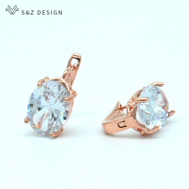 

Модные овальные серьги-капли в форме яйца с кубическим цирконием для женщин, модные вечерние ювелирные изделия, серьги цвета розового золота