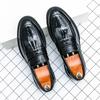 Fashion Stylish Leather Man Loafers Soft Thick Bottom Mens Casual Shoes Thick Sole Slip-on  Footwear Leisure Walk Business Dress Shoes