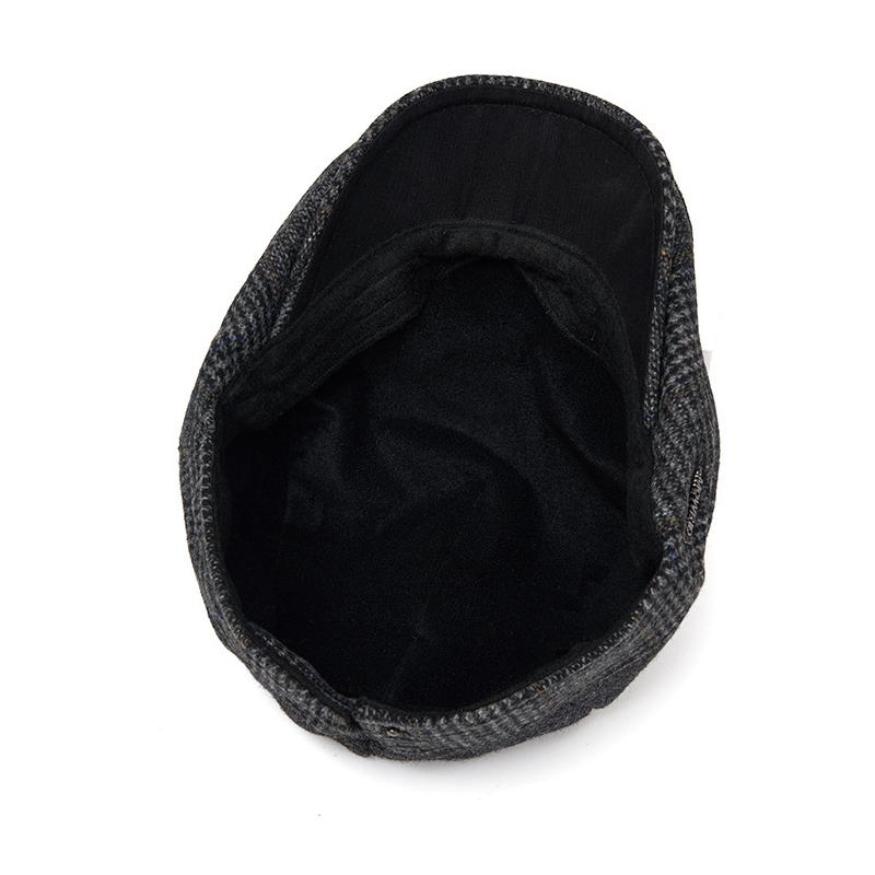 Beret Autumn Winter Wool Men's Velvet Warm Forward Cap Vintage Newsboy Cap