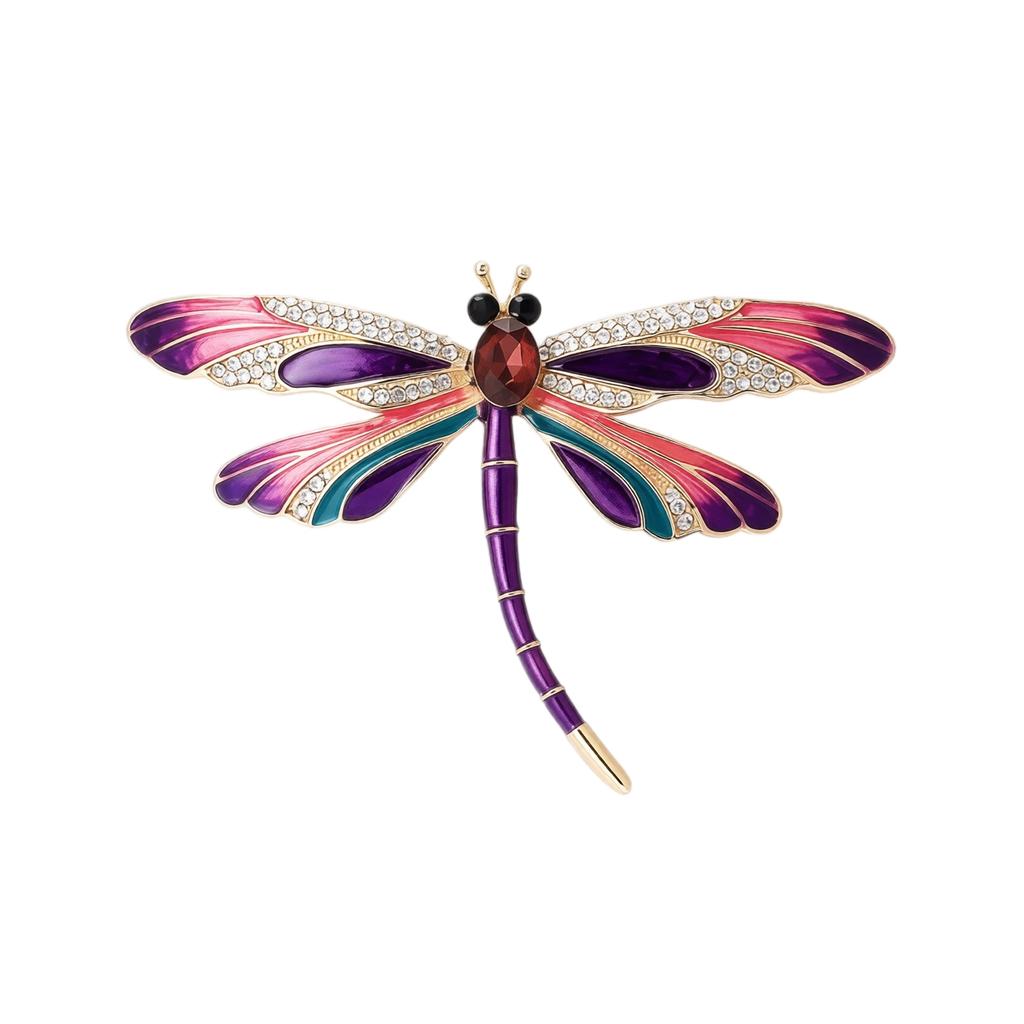 Dragonfly Brooch Enamel Insect Pin Fashion Jewelry Accessory for Winter Coat Jacket Decoration Stylish Brooch for Clothing Accessories