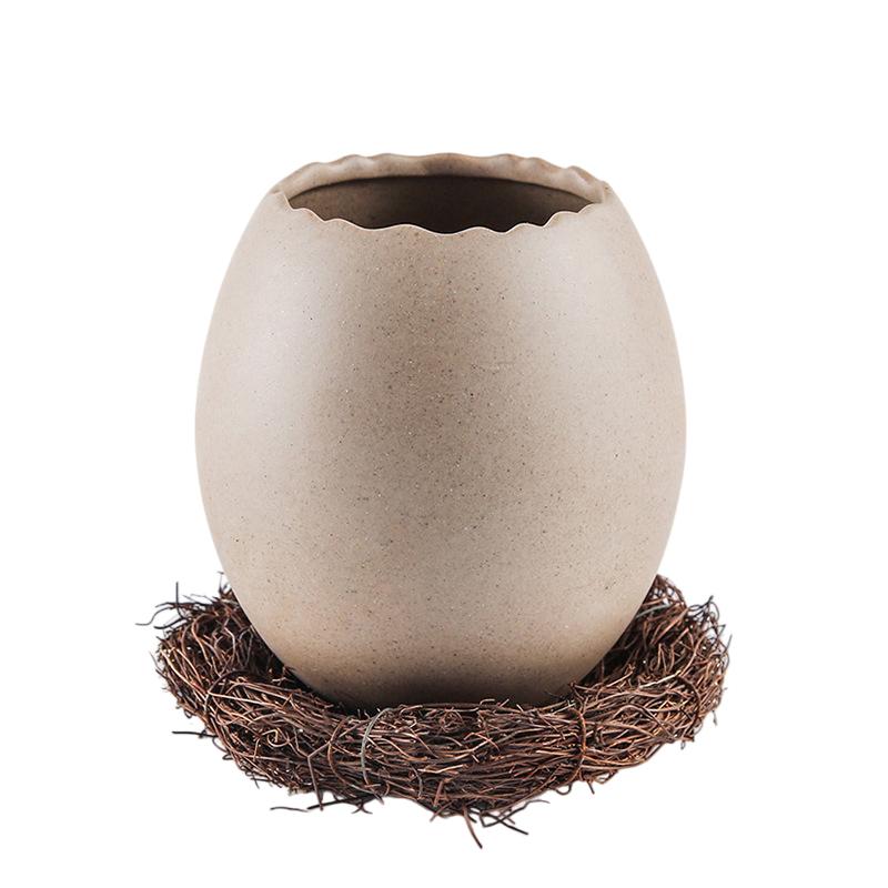 

Creative Bird s Nest Ornaments Dessert Bowl Eggshell Shaped Ceramic Bowl Cold Drink Barbecue Restaurant Decor Tableware M