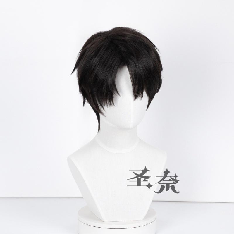 Film Anime Demon Saja Boys Jinu Parrucca Cosplay Occhiali Orecchini Collane Cacciatrice Misteriosa Oggetti di Scena Capelli Corti Neri Festa di Halloween
