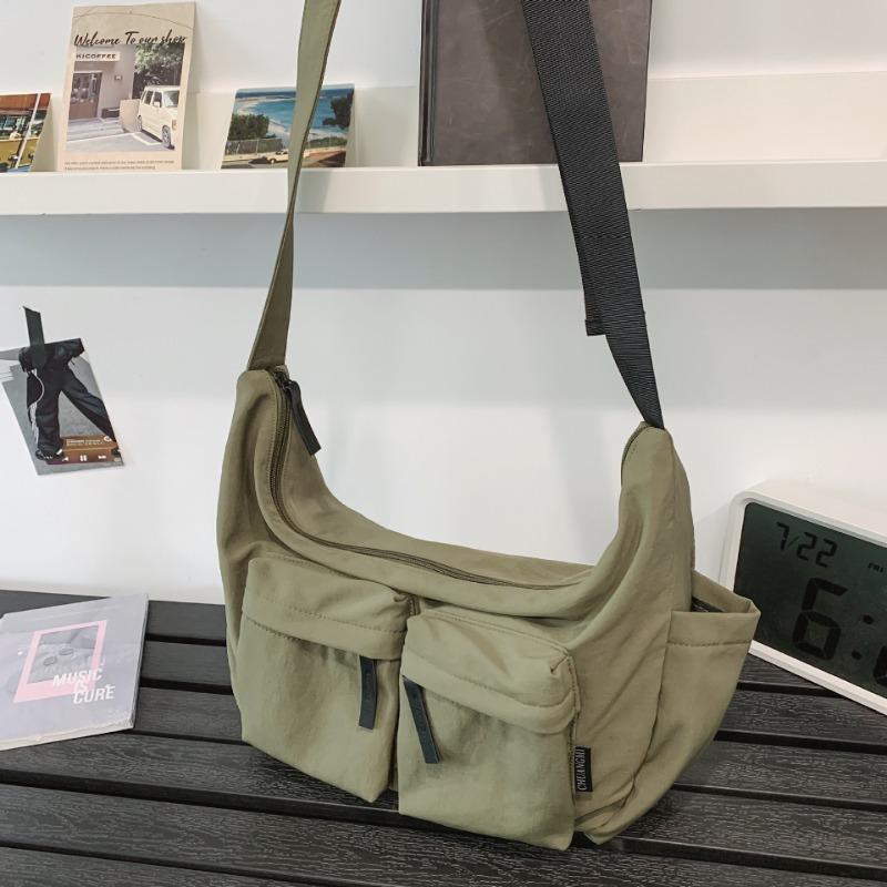 Nylon cloth bag women's large-capacity new summer versatile niche shoulder messenger bag commuter dumpling bag