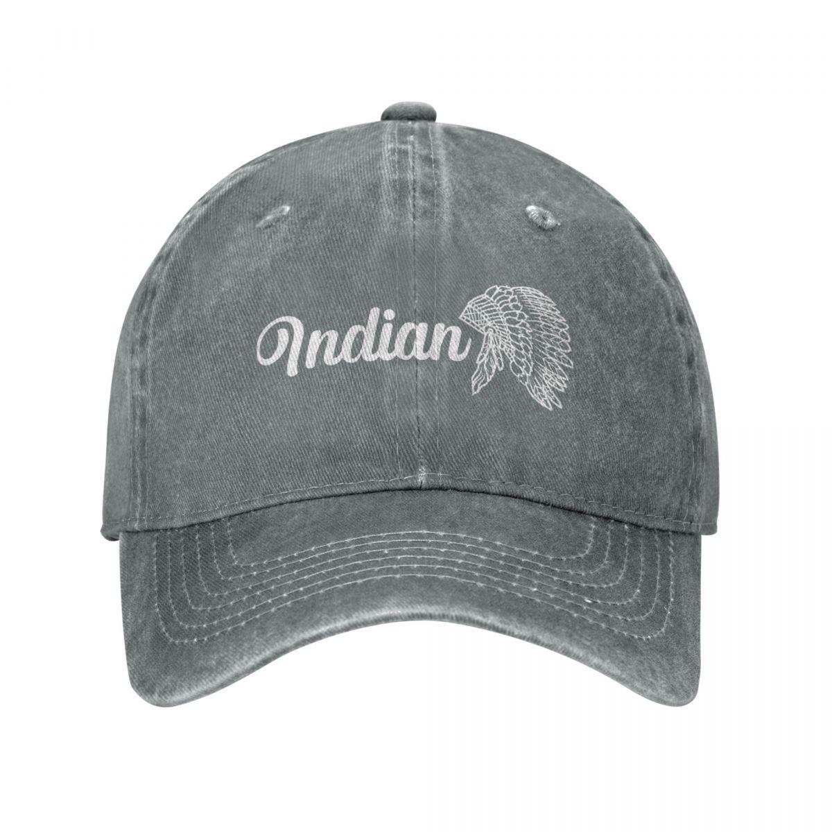 TtCap Casual Indiase Motocycles Logo Baseball Caps Unisex Stijl Versleten Gewassen Snapback Hoed Outdoor Zomer Hoeden Cap One Size