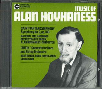 

CD ALAN HOVHANESS - Music Of Alan Hovhaness CD802 CRYSTAL Japan Classical Used