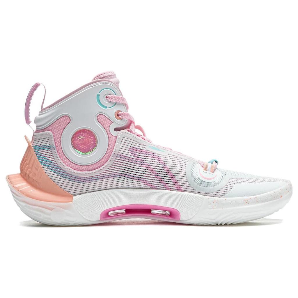 Li Ning Sonic Ultra High-Top Basketball Shoes Men sneakers White Pink ABAT019-4