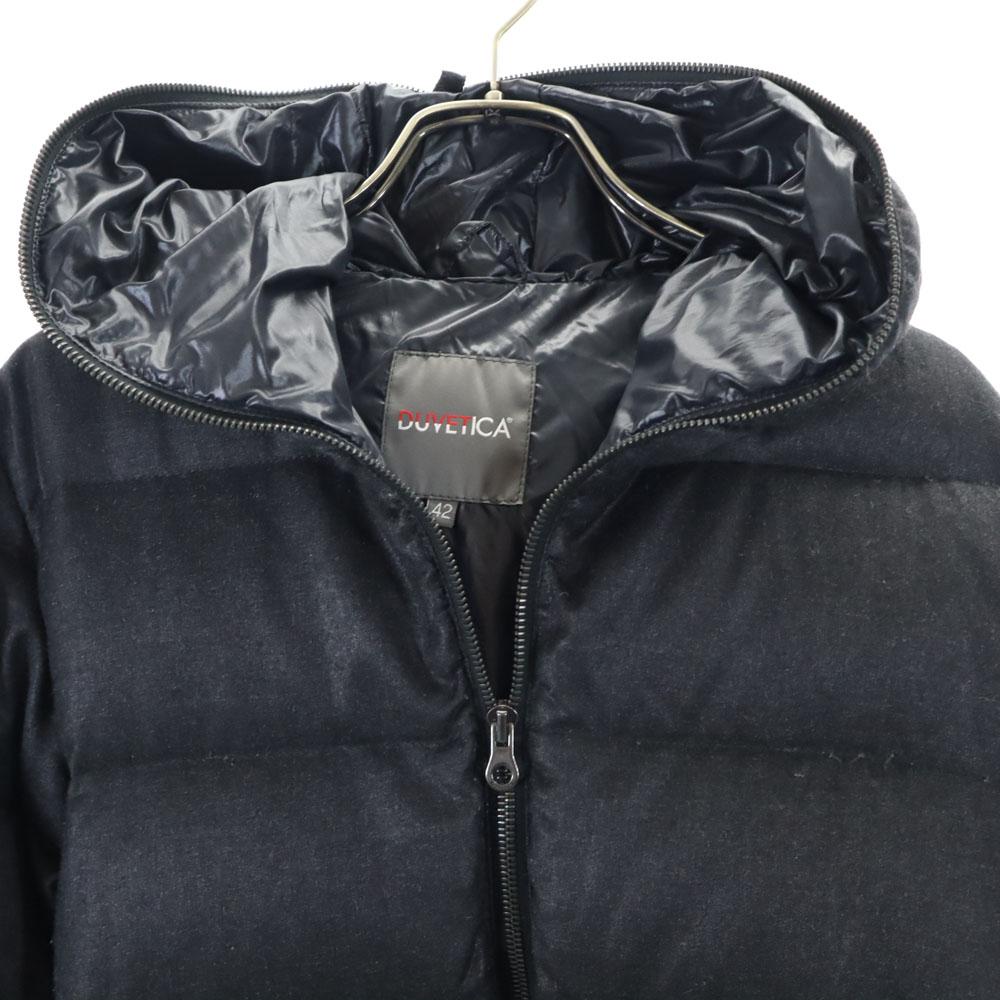 DUVETICA Long Sleeve Down Jacket 42 Gray Hood Women Used