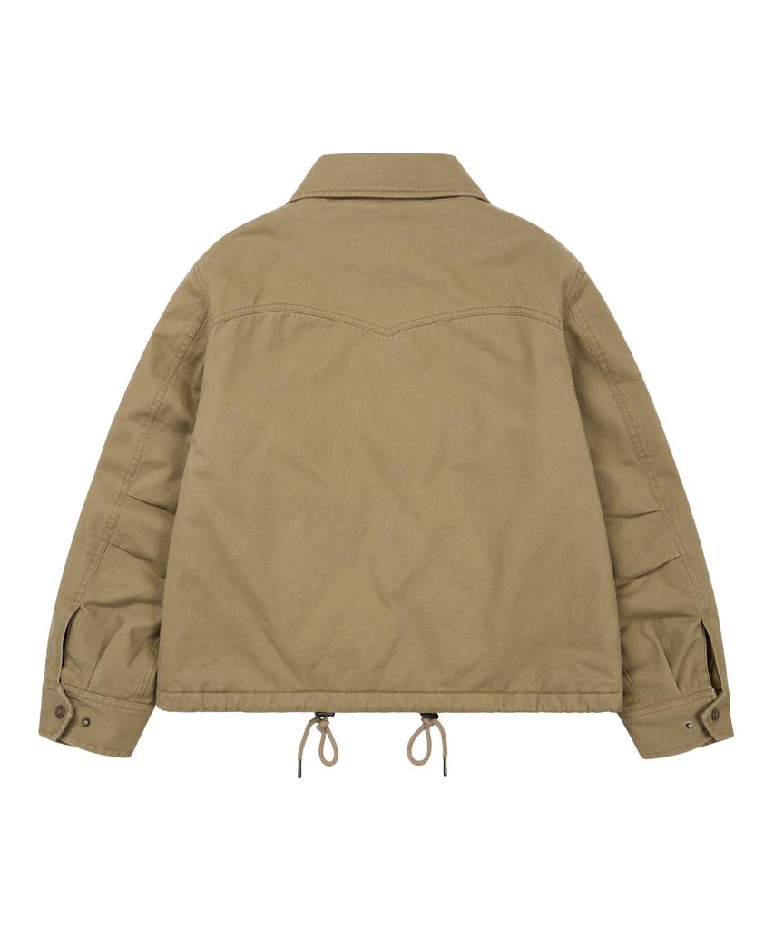 Aakam 4-Pocket Collar Work Jacket (Beige)