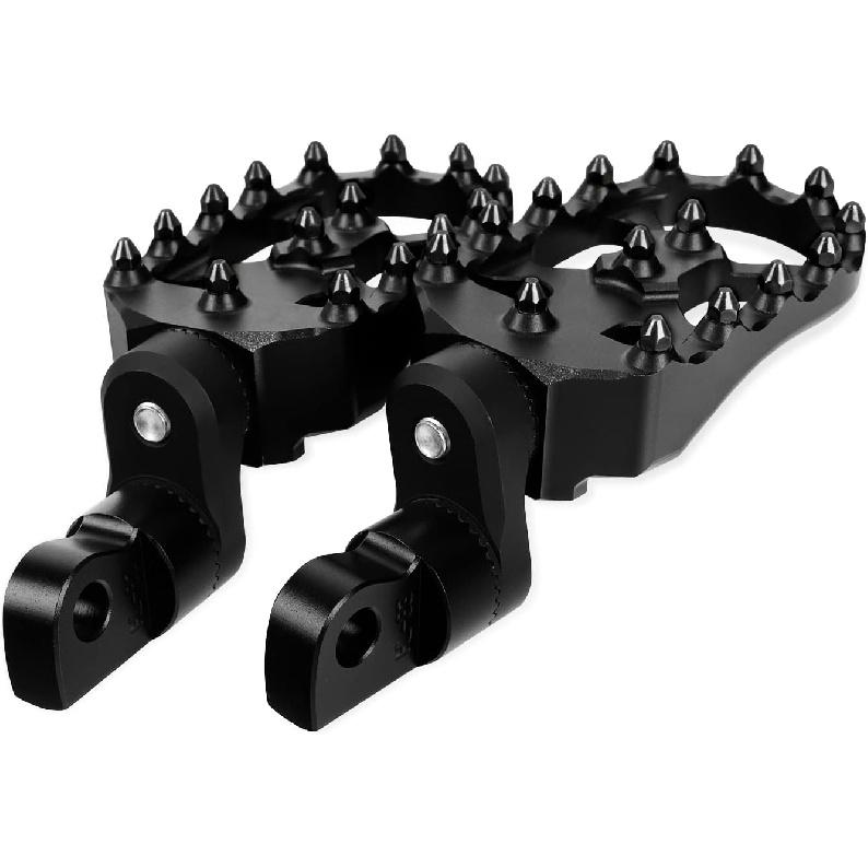 Motorcycle Front & Rear Footrest Foot Pegs Angle Adjustable MX Style Foot Peg Compatible with Harley Sportster 883 1200 XL Touring Softail Dyna Low