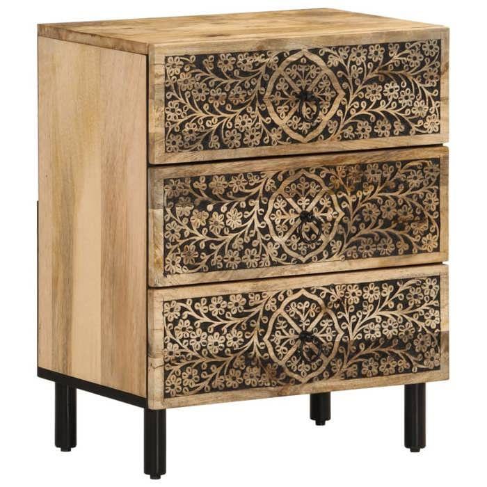 VidaXL Bedside Table, Nightstand with Drawers, TV Table, Bedroom Storage Furniture, Retro, Wood of 358221