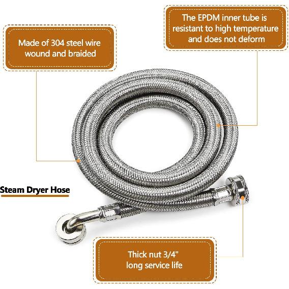 Cenipar 6FT Steam Dryer Hose Installation Kit