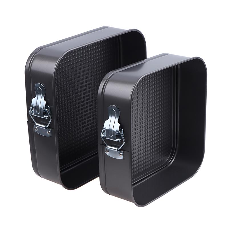 1Pc Carbon Steel Baking Mould With Buckle Square Cake Baking Pan With Removable Bottom Non-Stick Cake Mould Chiffon Cake