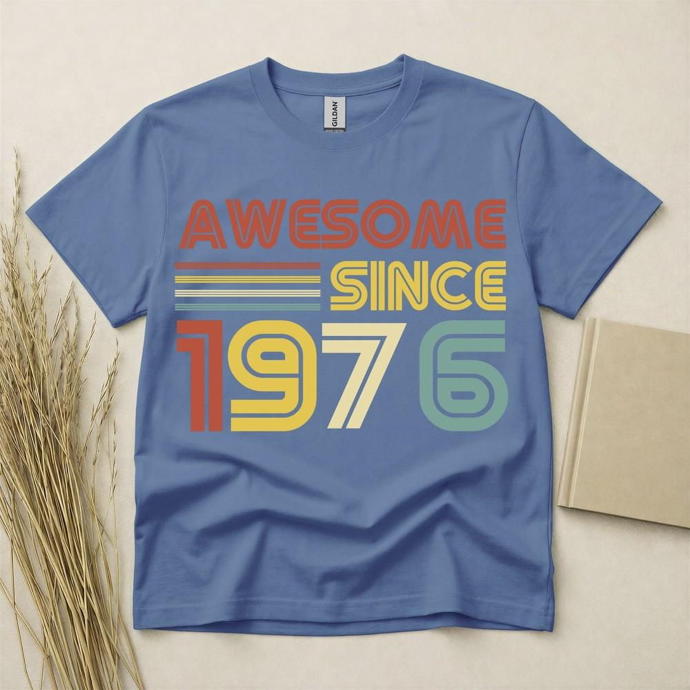 50th Birthday Shirt Born In 1976 50 Years Old Gifts Awesome Since 1976 Fifty Tee