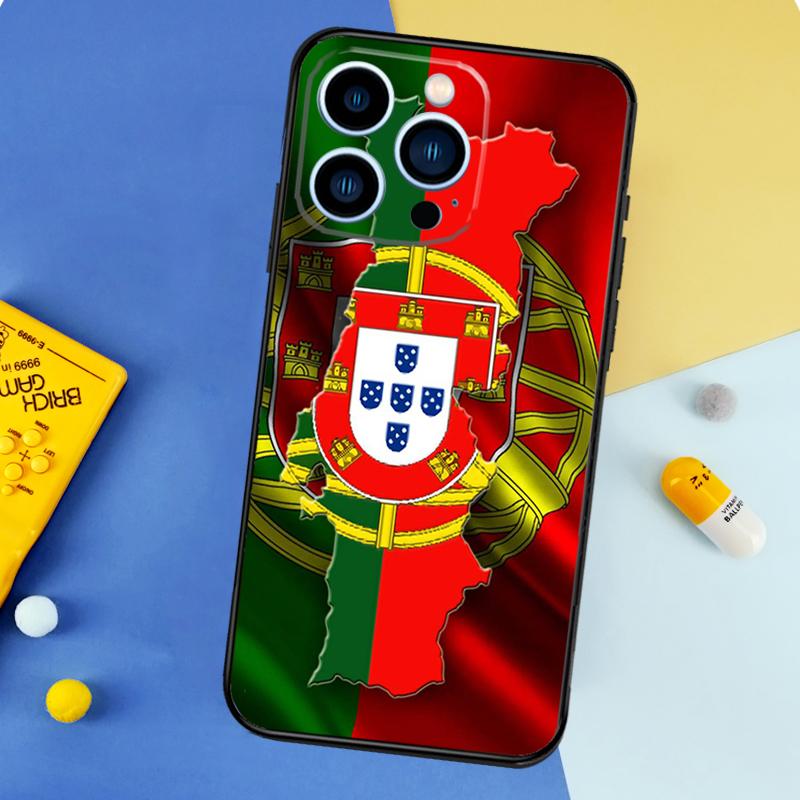 Portugal Flag Phone Case For iPhone 17 16 15 14 12 11 13 Pro Max mini 15 16 Plus 16e 17 Air Bumper Cover
