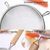 Wooden Handle Stainless Steel Wire Fine Mesh Oil Strainer Multi-Function Filter Mesh Flour Colander Sifter Kitchen Baking Tool