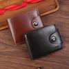 Men's Zipper Wallet with Magnetic Buckle - Multi-Card Slots & Youthful Design