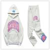 Streetwear Hooded Sweatshirt Set Loose Fit Embroidery Winter Casual Top Youth