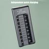 Rechargeable Battery Charger USB Output 8 Slots Fast Charging Short Circuit Protection for 1.2V NiMH AAA/AA Batteries Charger