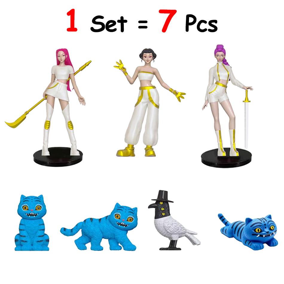 NEW Anime KPop Demon Hunters Doll Vinyl Toy Derpys Tiger Rumi Mira zoi Zoey Sussy Character Figurine Birthday Gift Fan Club Gift