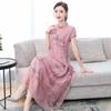 Summer new middle-aged women's cheongsam improved version of your lady's mother's short-sleeved dress with trendy temperament