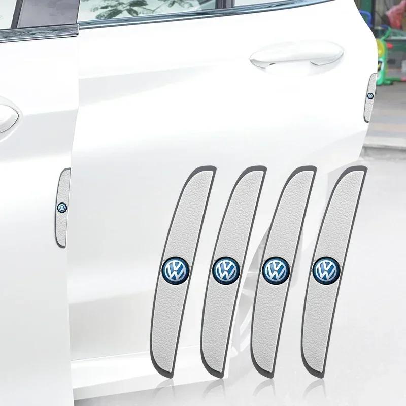 4Pcs Car Door Edge Anti-collision Strip Silicone Protection Bar For VW GTI Polo Golf Passat Tiguan Arteon Touareg CC Taigo Caddy Da7